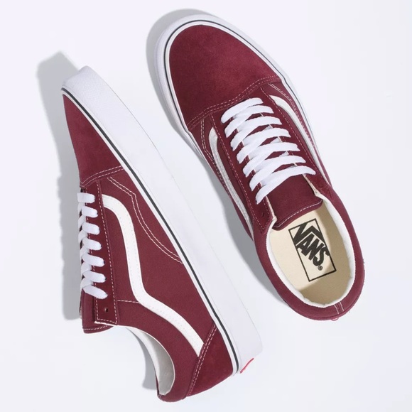 Burgundy Old Skool Vans - Picture 2 of 3